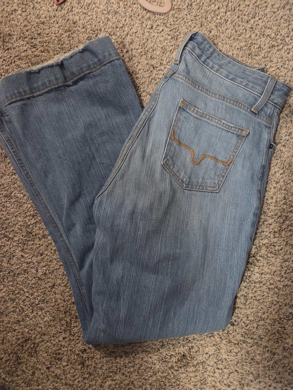 Kimes Ranch Medium Blue Bootcut Jeans with Contrast Stitching